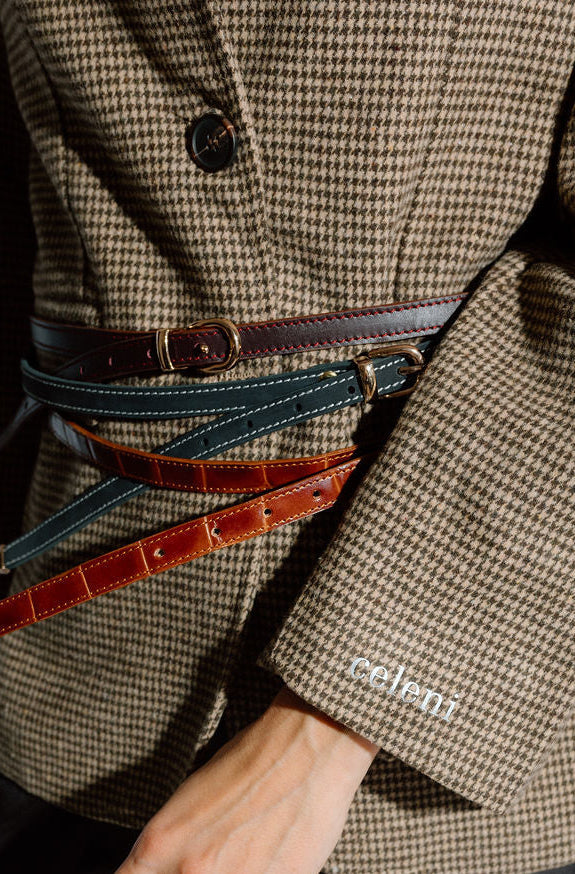 Thin leather Belt