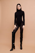 Black Turtleneck Bodysuit